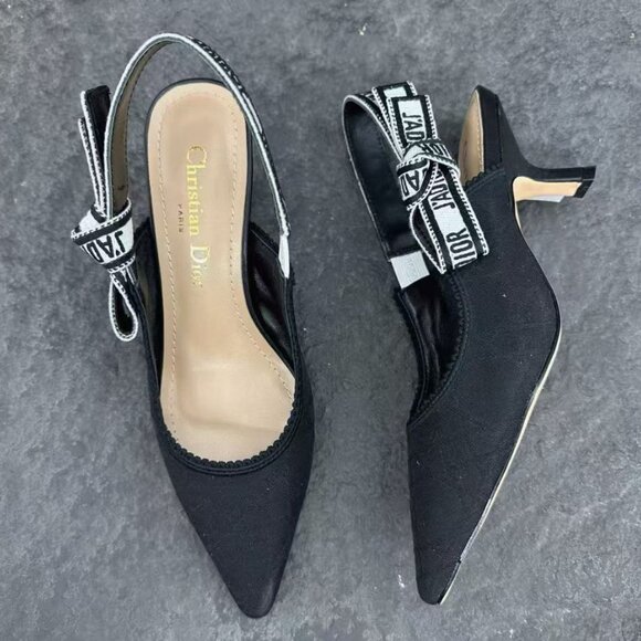 Dior J'Adior Black Slingback Pointed-Toe heels - Picture 3 of 5